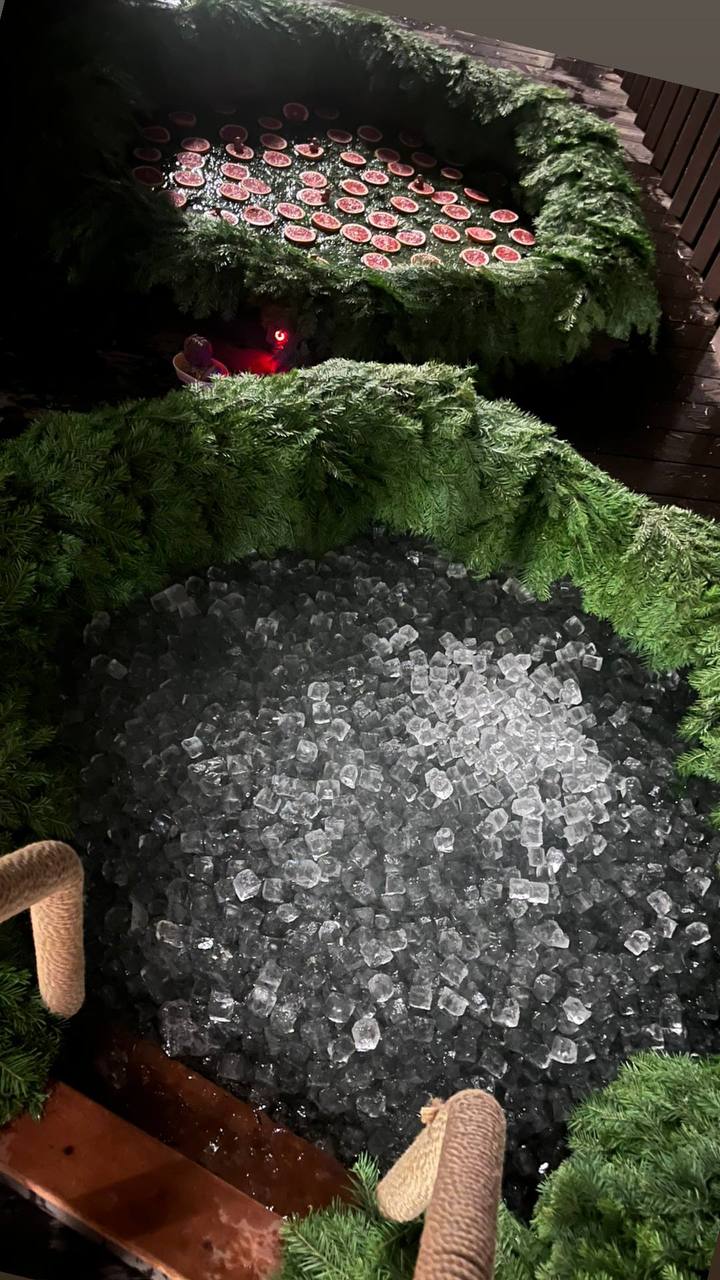 Лёд для бани в купель
